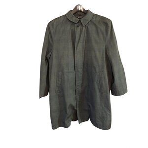 VTG 60s 70s Towncraft Penneys Mens 42R Green Plaid Car Coat Faux Fur Lined Mod‎